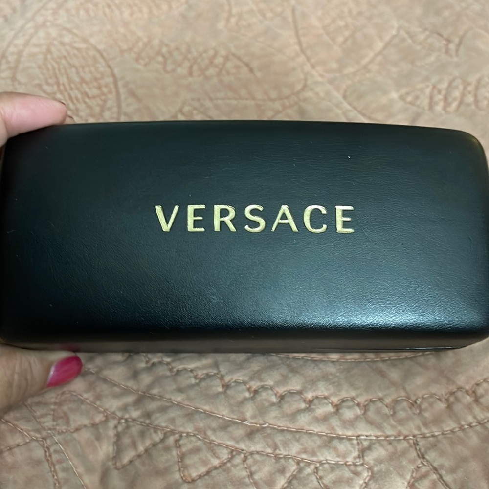 Silver oversized Versace sunglasses